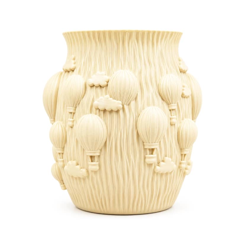 Vaso Decorativo Balões e Nuvens Bege Mini Verso